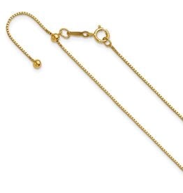 14KT Gold-Filled .80 mm adjustable Box Chain 22 inch