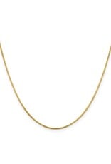18" Gold-plated Sterling Silver .8mm Box Chain