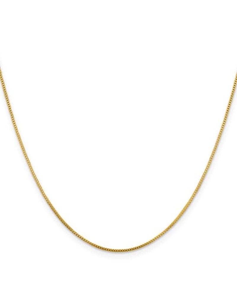 18" Gold-plated Sterling Silver .8mm Box Chain