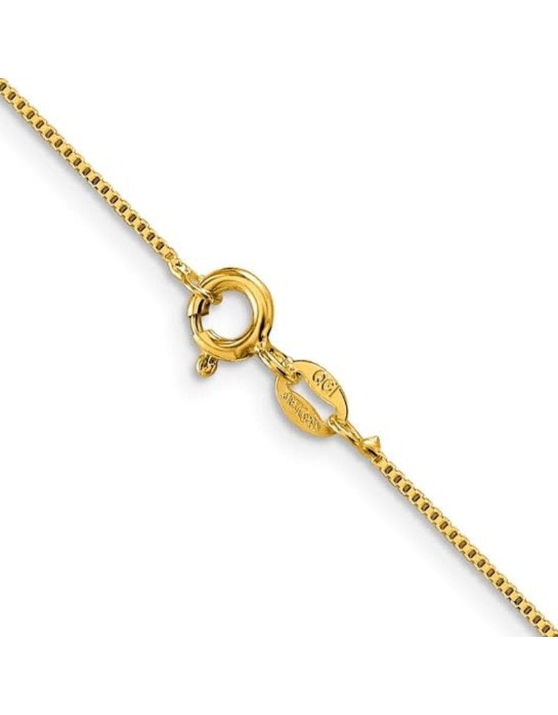 18" Gold-plated Sterling Silver .8mm Box Chain