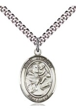 Bliss Manufacturing Sterling Silver St. Anthony of Padua medal With 20" Chain