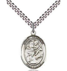 Bliss Manufacturing Sterling Silver St. Anthony of Padua medal With 20" Chain