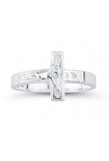HMH Religious Sterling Silver Crucifix Ring Size 7