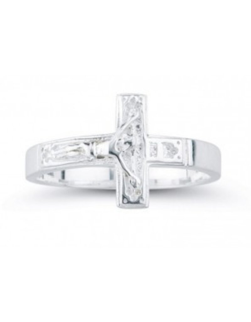 HMH Religious Sterling Silver Crucifix Ring Size 7