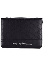 White Dove Designs Black Quilt Style Bible Cover - Amazing Love