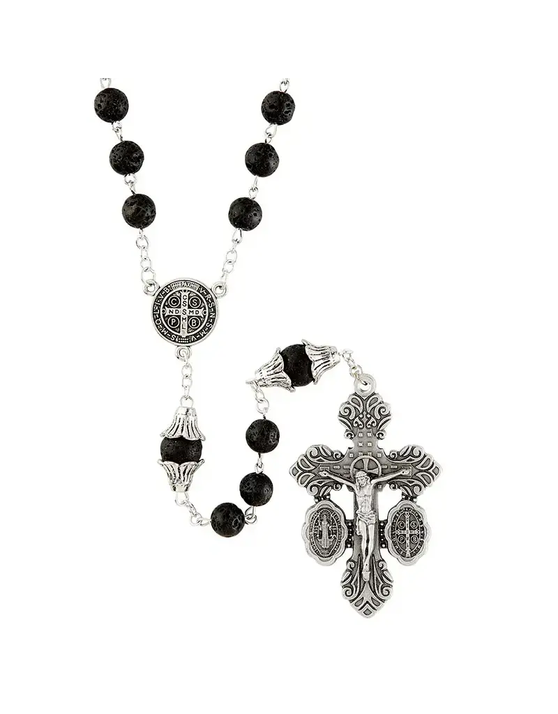 Christian Brands Saint Benedict Dual Medal Crucifix Rosary