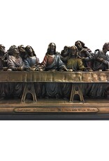 Goldscheider of Vienna 14" x 4.5" x 6" Last Supper Bronze Lightly Hand Painted Statue