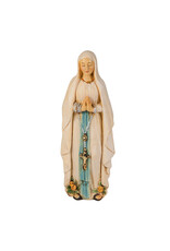 WJ Hirten 4" Statue with Prayer Card Our Lady of Lourdes