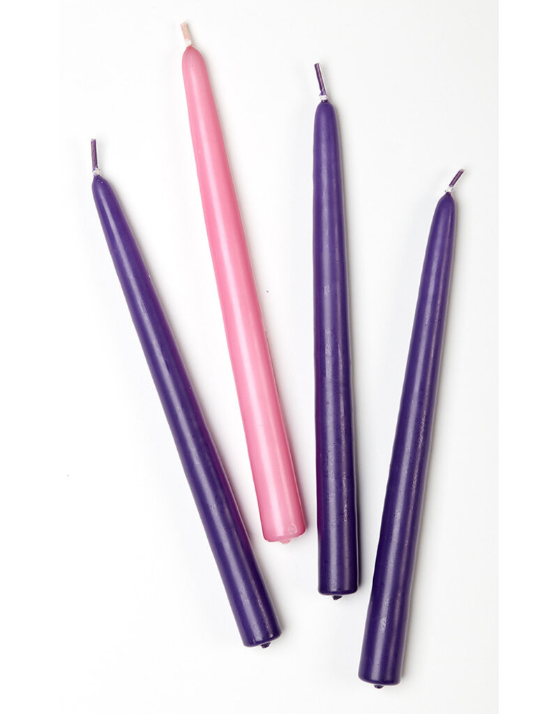 Vermont Christmas Company 7/8" x 10" Advent Candle Set (3 Violet, 1 Rose)