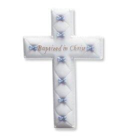 Roman, Inc 6.5" Wall Cross - Blue Baptized in Christ