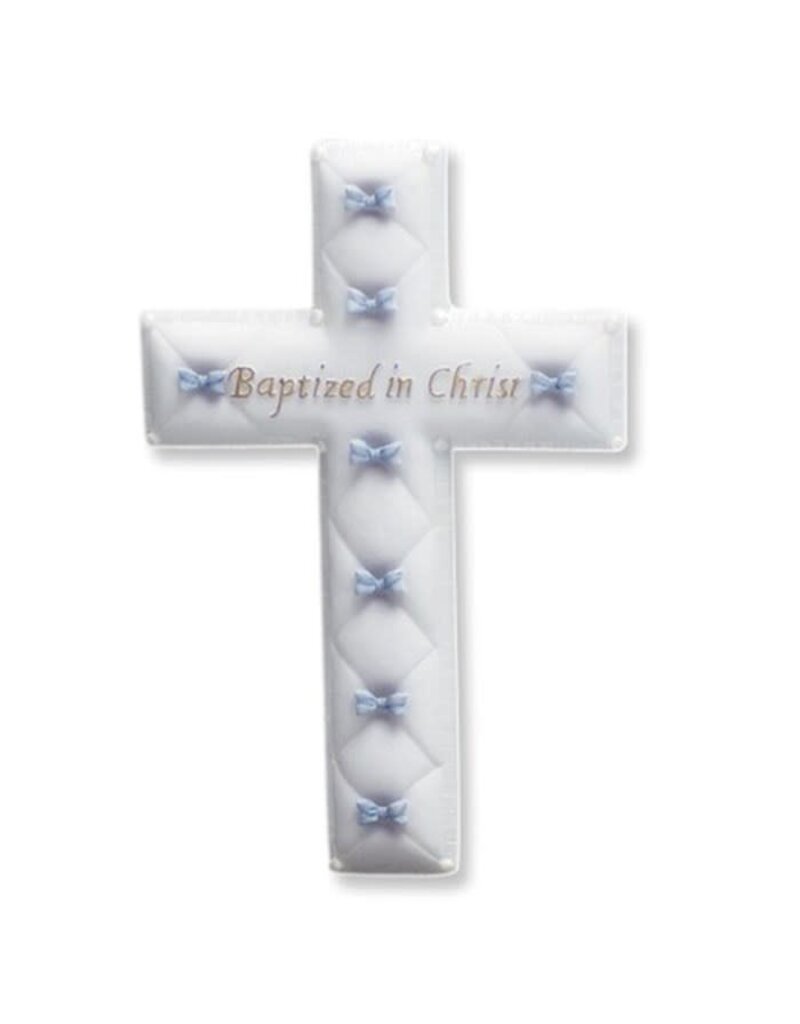 Roman, Inc 6.5" Wall Cross - Blue Baptized in Christ