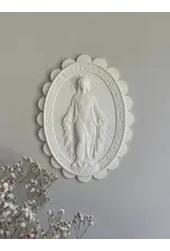 Be Still Prayer Space Miraculous Medal Scalloped Wall Plaque - Large