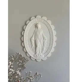 Be Still Prayer Space Miraculous Medal Scalloped Wall Plaque - Large | Be Still Prayer Space