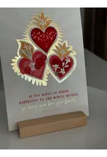 Be Still Prayer Space Illustration in Box Frame - Holy Family Hearts (Sacred, Immaculate, Chaste) | Be Still Prayer Space