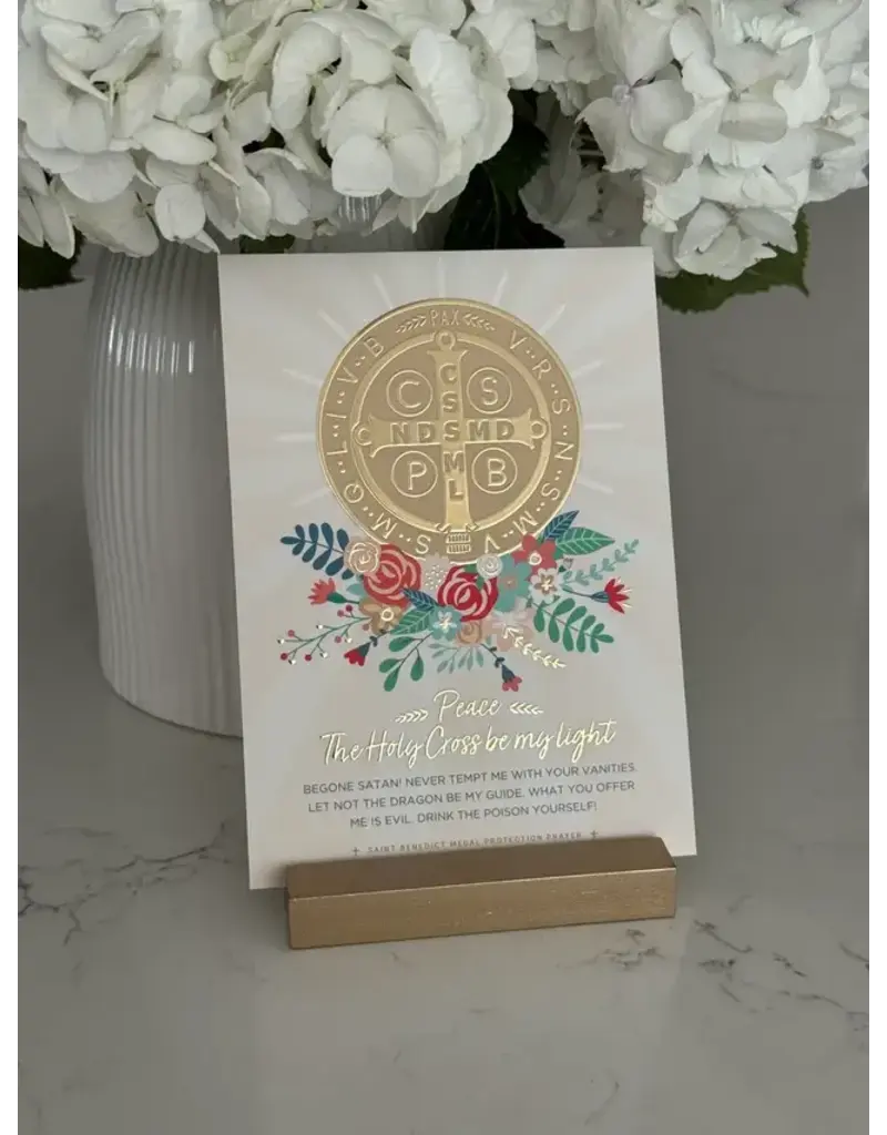 Be Still Prayer Space Illustration in Box Frame - St. Benedict | Be Still Prayer Space