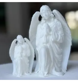 Be Still Prayer Space White 5" Angel Praying Statue | Be Still Prayer Space