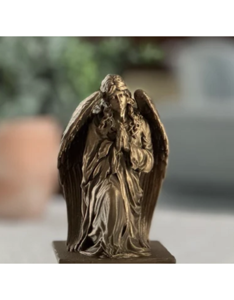Be Still Prayer Space Bronze 5" Angel Praying Statue