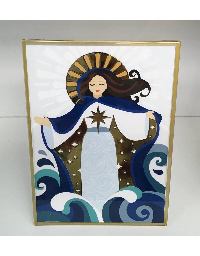 Be Still Prayer Space Stella Maris (Our Lady Star of the Sea) Print in Acrylic Stand | Be Still Prayer Space