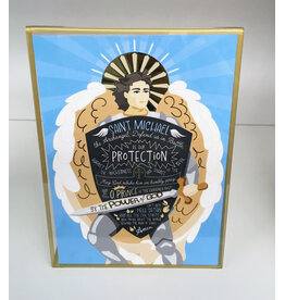 Be Still Prayer Space St Michael the Archangel Prayer Print in Acrylic Stand | Be Still Prayer Space
