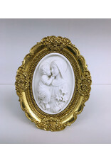Be Still Prayer Space Mary and Child Jesus Gold Framed 3D Printed Intaglio