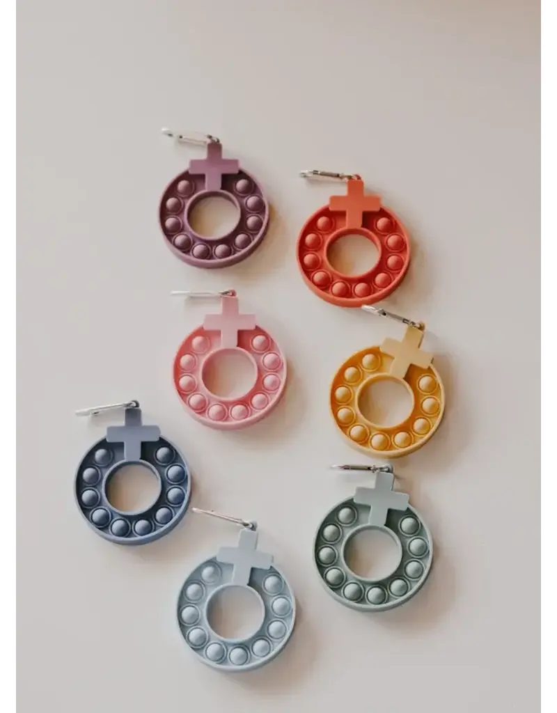 Gather and Pray Decade Rosary Pop-It Keychain: Mauve