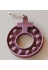 Gather and Pray Decade Rosary Pop-It Keychain: Mauve