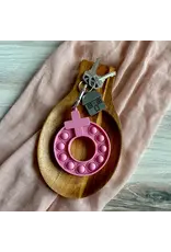 Gather and Pray Decade Rosary Pop-It Keychain: Mauve