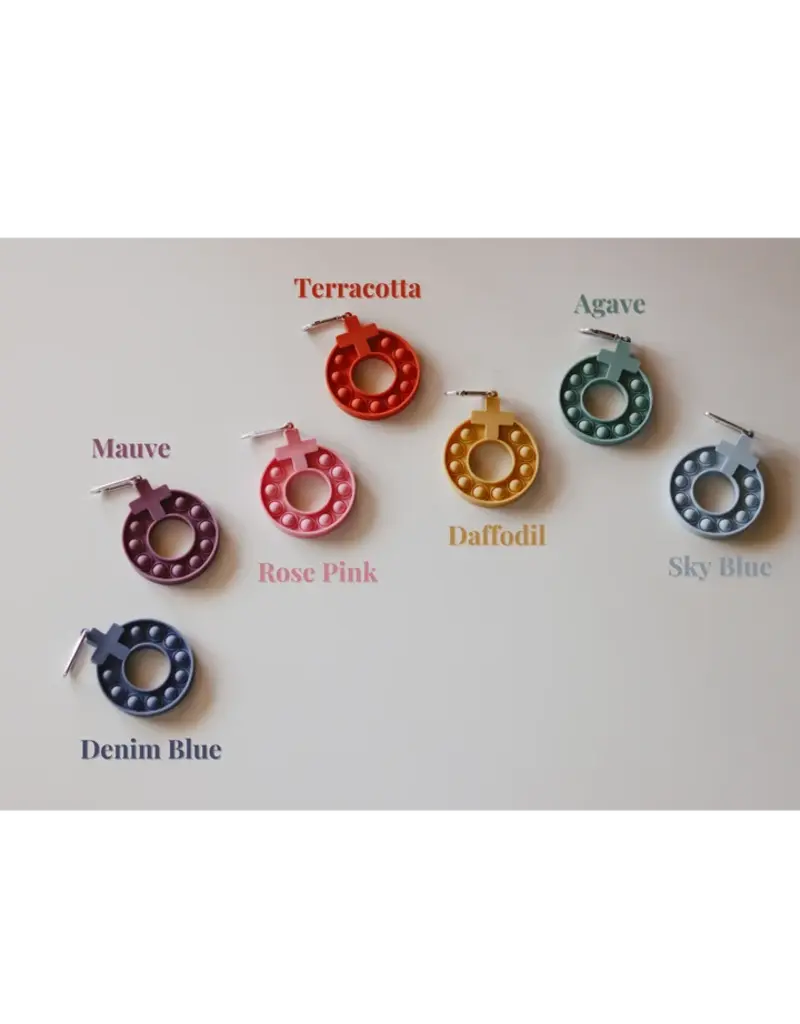 Gather and Pray Decade Rosary Pop-It Keychain: Mauve