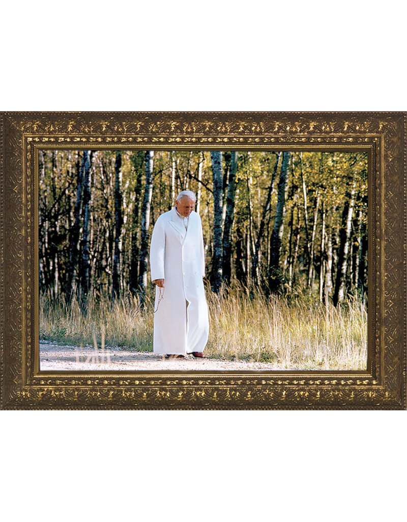 Catholic to the Max 8" x 12" Pope John Paul II Walking Rosary Framed Art