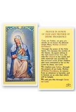 WJ Hirten Laminated Holy Card