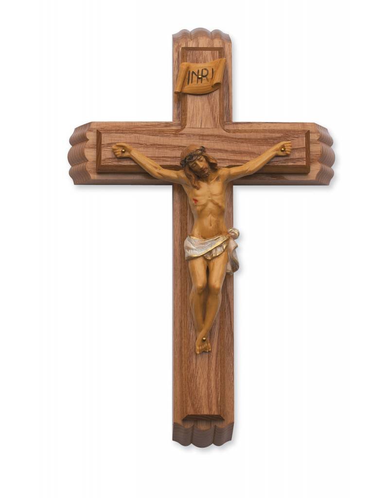 McVan 13“ Walnut Crucifix Sick Call Set, painted corpus