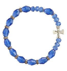 Sine Cera Blue Crystal Rosary Bracelet