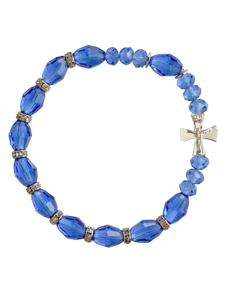 Sine Cera Blue Crystal Rosary Bracelet