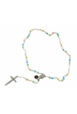 HMH Religious 6mm Tin Cut Multi Color Bead Rosary