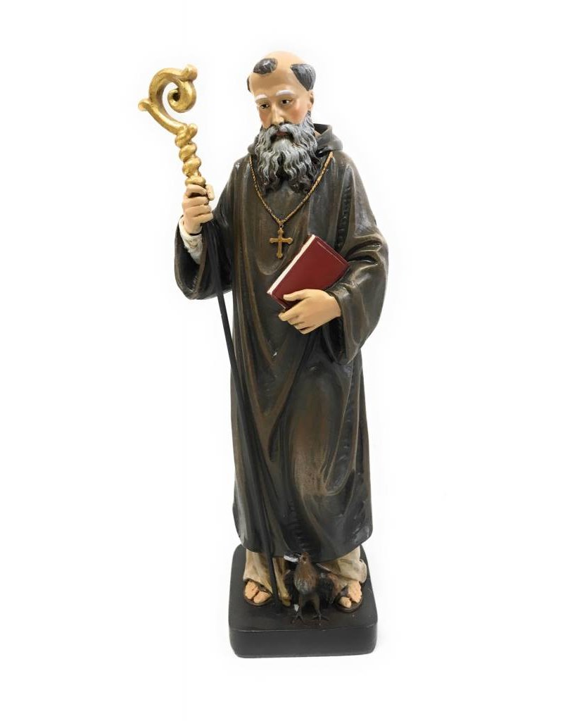 Avalon Gallery 8" St. Benedict Resin Statue