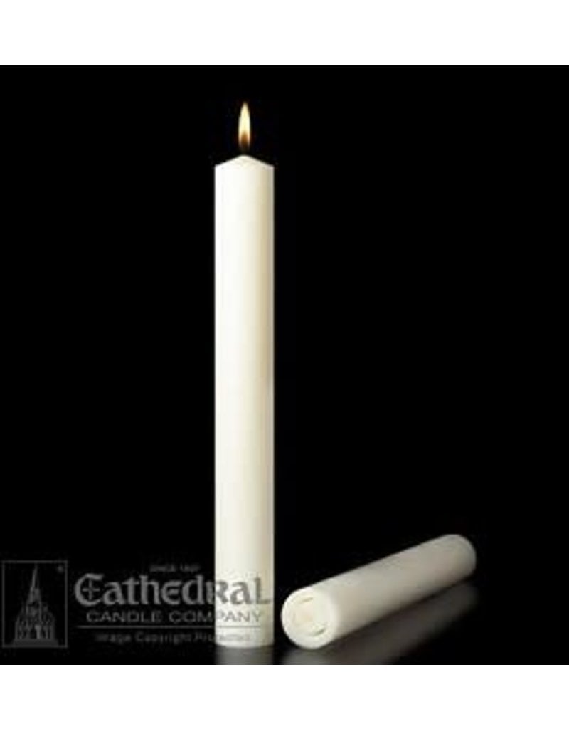 Cathedral Candle Co. 1 1/2" x 12" 51% Beeswax Candle (All Purpose End, Single Candle)