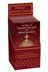 Ambrosiana Pack of 48 An Hour of Adoration with Jesus in the Blessed Sacrament Trifold Cards With Display