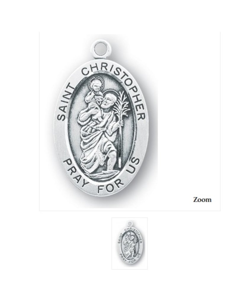 HMH Religious Sterling Silver St. Christopher Medal