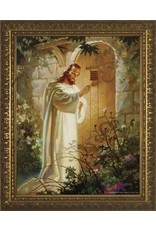 WJ Hirten 11" x 14" Christ Knocking in Golden Frame