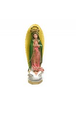 Religious Art Inc 10" Italian Hand Painted Plaster Our Lady of Guadalupe Statue