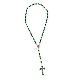Religious Art Inc Quadlink Oval Bead Rosary with Colored Crucifix