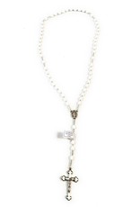 Religious Art Inc Quadlink Oval Bead Rosary with Colored Crucifix