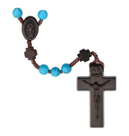 Sine Cera Turquoise - Jujube Wood 6mm Rosary