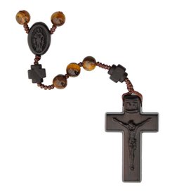 Sine Cera Tiger Eye -Jujube Wood 6mm Rosary