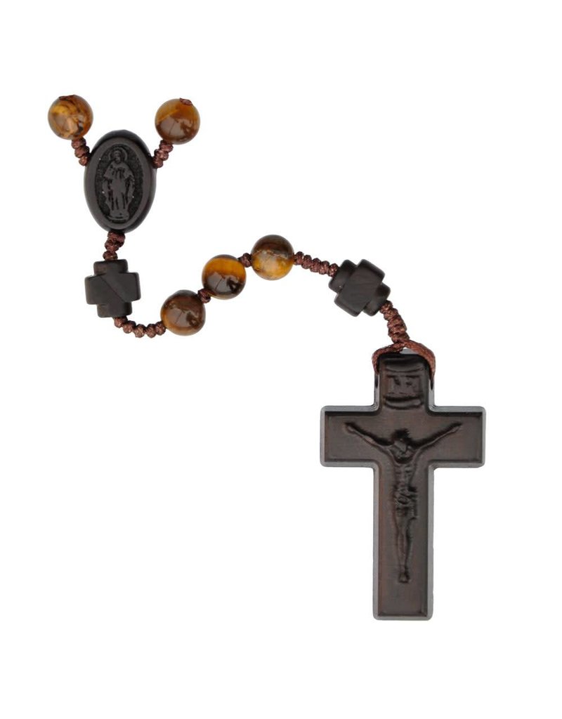 Sine Cera Tiger Eye -Jujube Wood 6mm Rosary