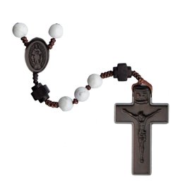 Sine Cera Howlite - Jujube Wood 6mm Rosary