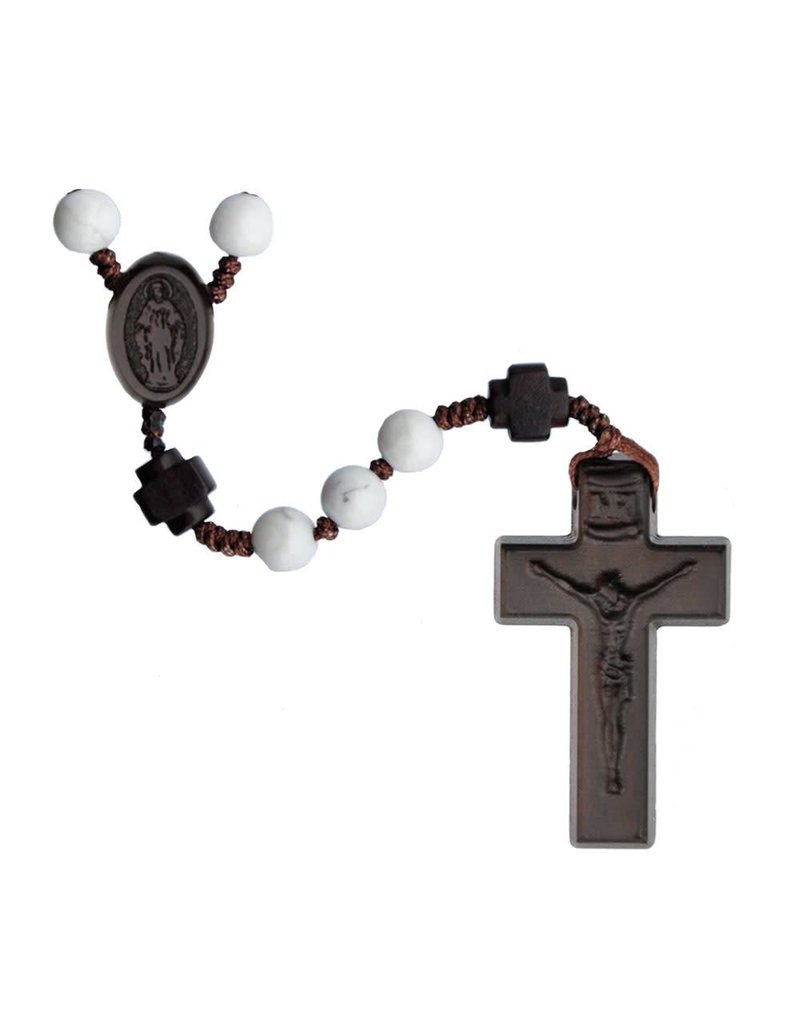 Sine Cera Howlite - Jujube Wood 6mm Rosary