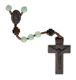 Sine Cera Green Jade - Jujube Wood 6mm Rosary