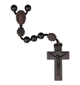 Sine Cera Black Onyx - Jujube Wood 6mm Rosary