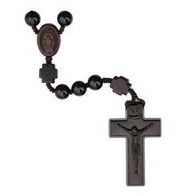 Sine Cera Black Onyx - Jujube Wood 8mm Rosary